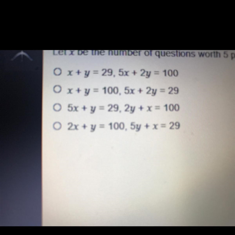 Mr. Martin is giving a math test next period. The test, which is worth 100 points-example-1