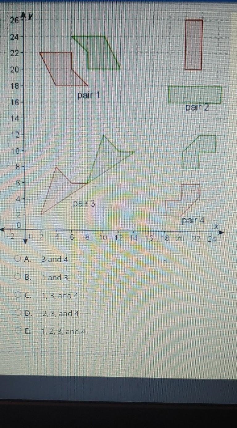 Which pairs of polygons are congruent?​-example-1