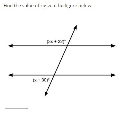 1. find the value of x given the figure bellow. round your answer to the nearest tenth-example-1