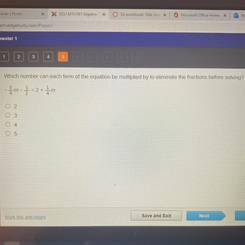 PLS I NEED HELP FAST Which number can each term of the equation be multiplied by to-example-1