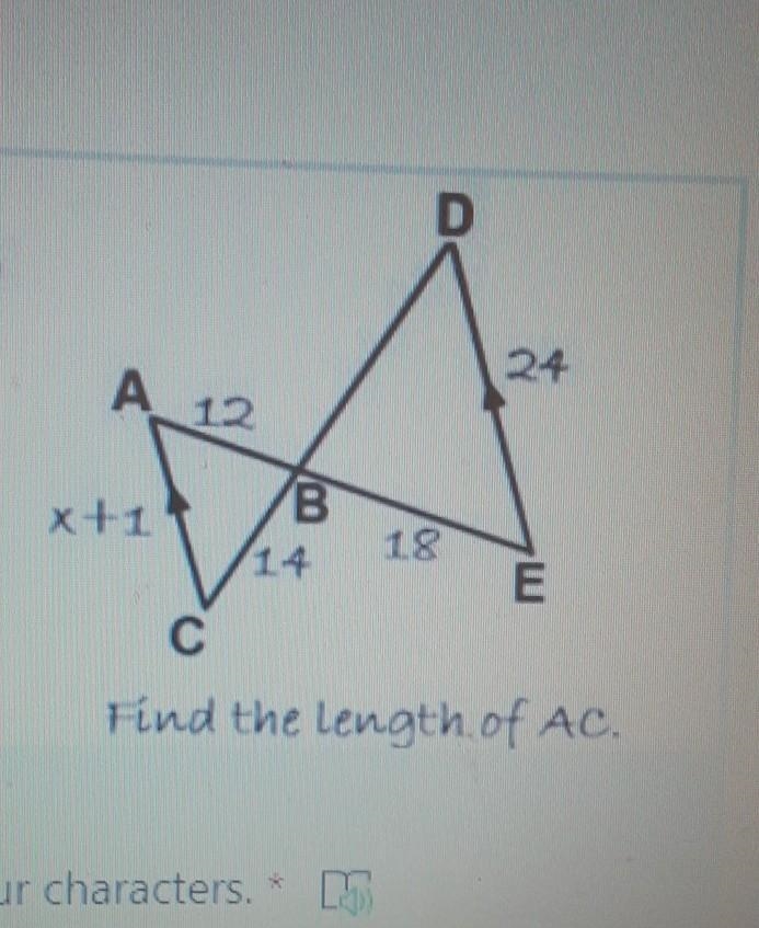 What is the length of AC? ​-example-1