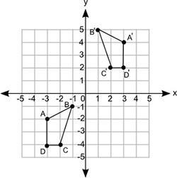 Need help please! The figure ABCD is transformed to A′B′C′D′, as shown: Which of the-example-1