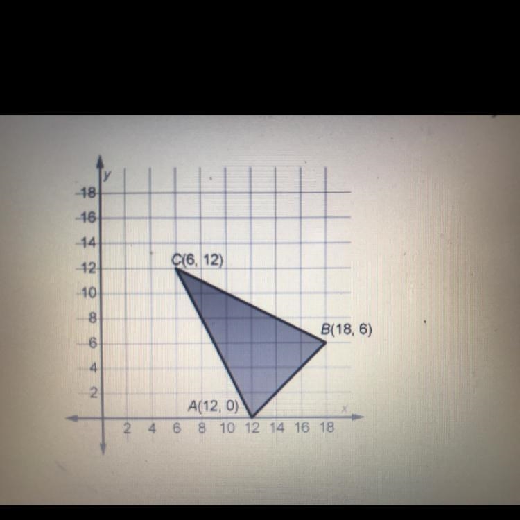 What are the vertices of triangle A'B'C' if triangle ABC is dilated by a scale factor-example-1