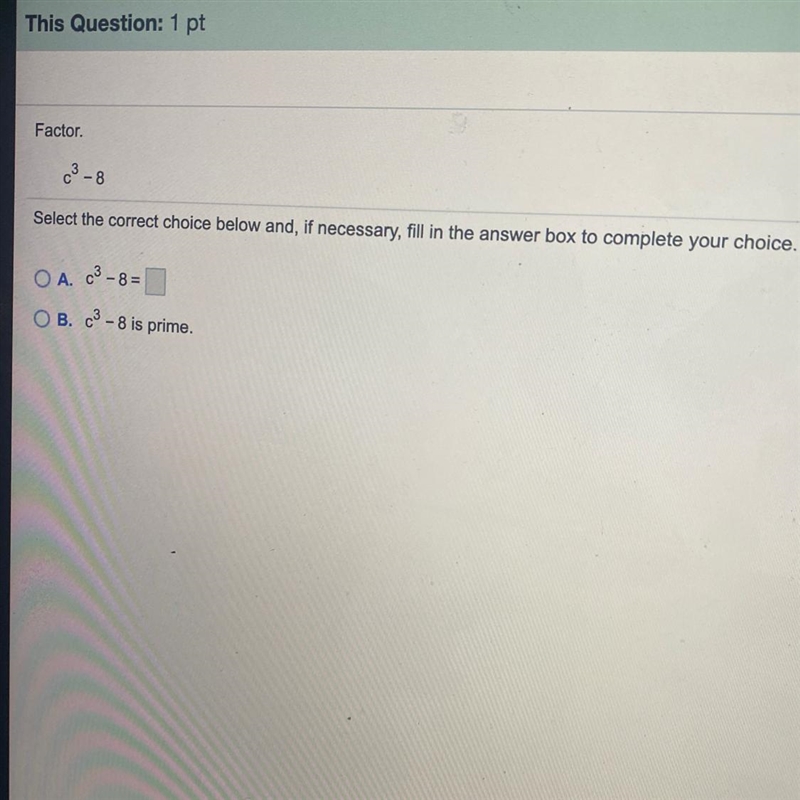 Factor c^3-8 show work-example-1