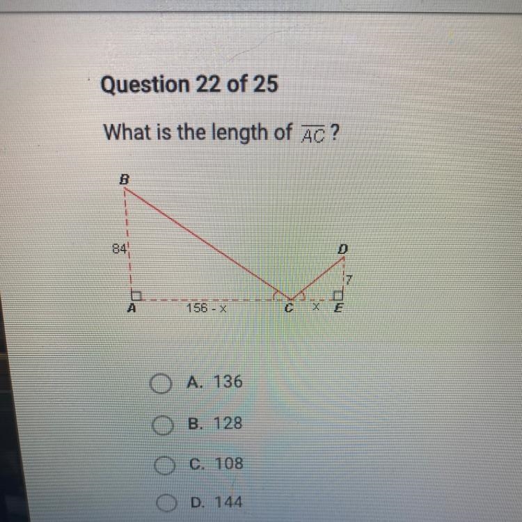 10 POINTS!! HELP ASAP!! What is the length of AC?-example-1