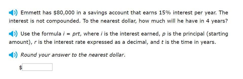 Correct Answers only! Use the formula i = prt, where i is the interest earned, p is-example-1