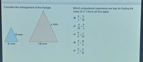 Consider the enlargement of the triangle .​-example-1