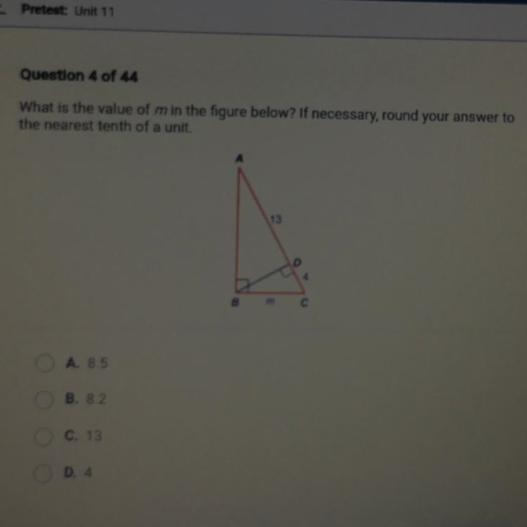 What is the value of m in the figure below? If necessary, round your answer to the-example-1