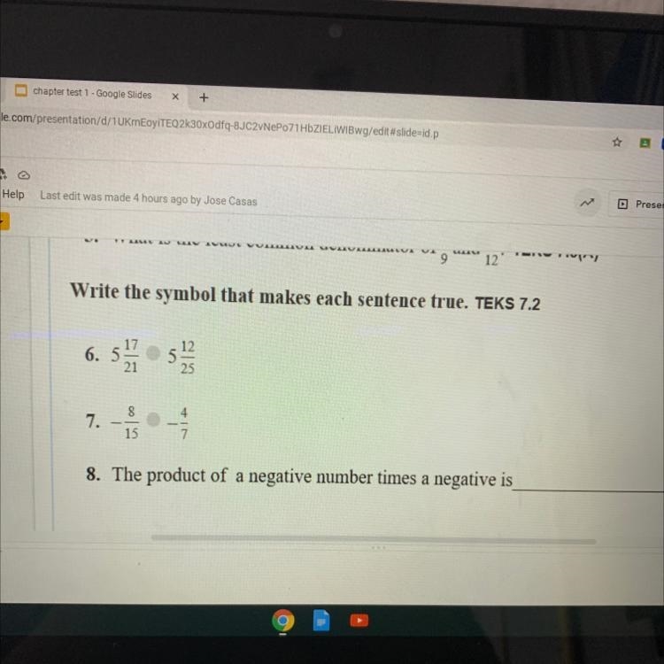 Is 5 17/21 greater or less than 5 12/25-example-1