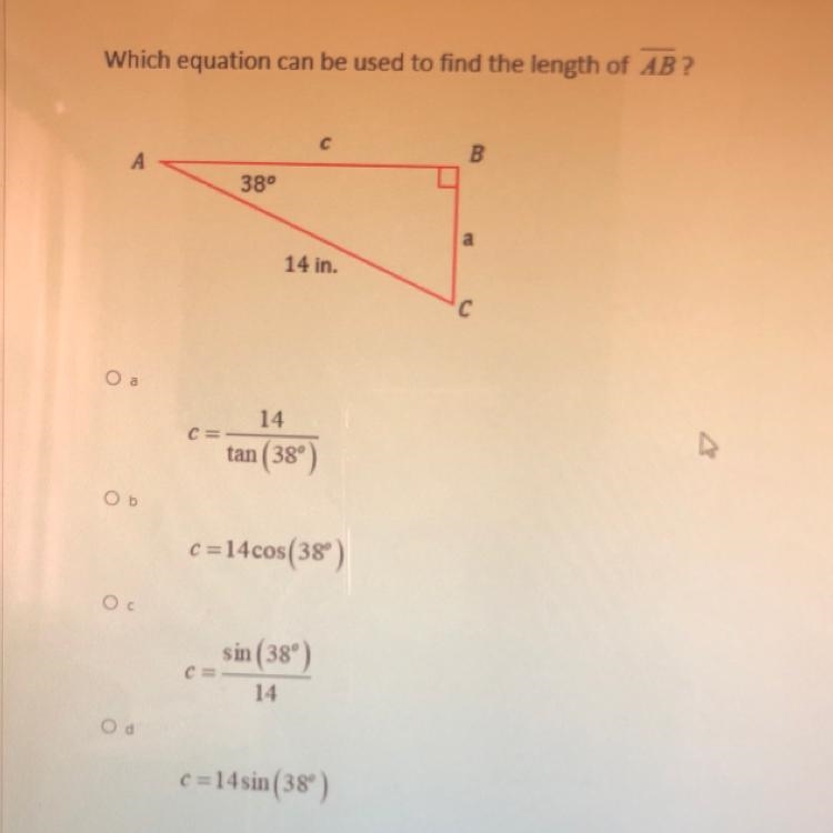 Which equation can be used to find the length of AB-example-1