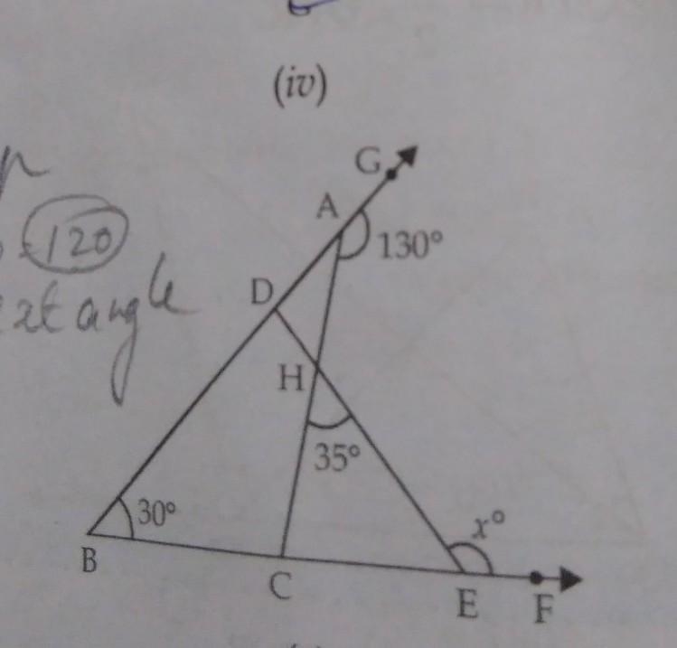 Find x in tye given figure ​-example-1