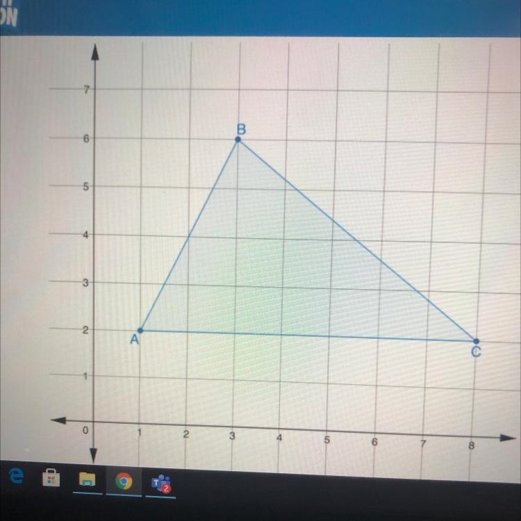 What is the area of triangle below?-example-1