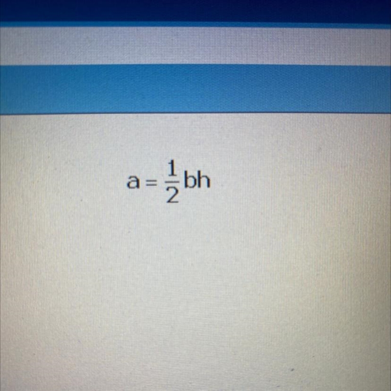 Solve for h? What does h equal in literal math terms?-example-1