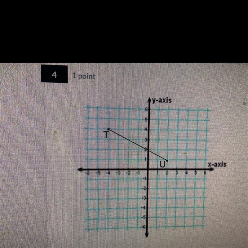 The midpoint of TU is located at-example-1