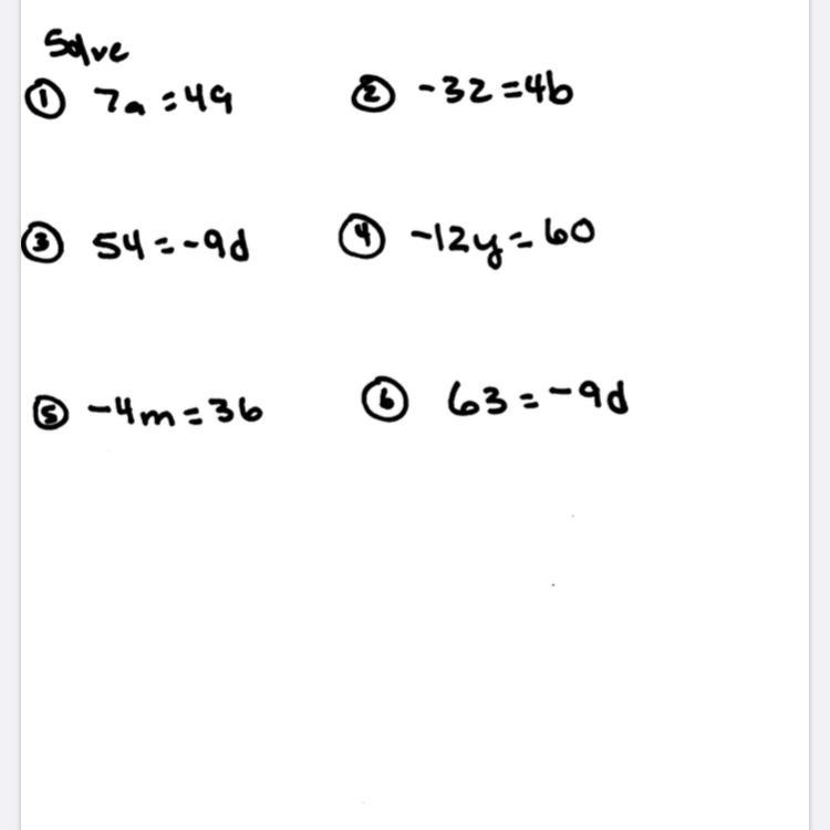 This is one step equations with multiplication And please show work thank you.-example-1