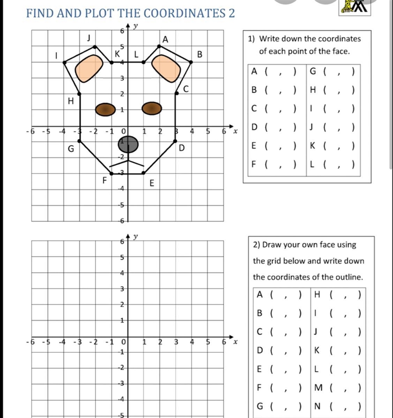 I want to find the coordinates of each point of the face-example-1