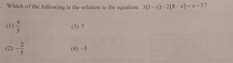 Which of the following is the solution to the equation ​-example-1