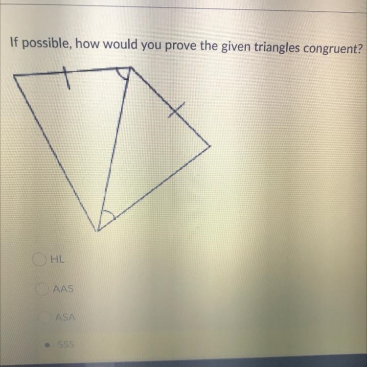 PLEASEEEER HELPPP!! If possible how would you prove that the given triangles congruent-example-1