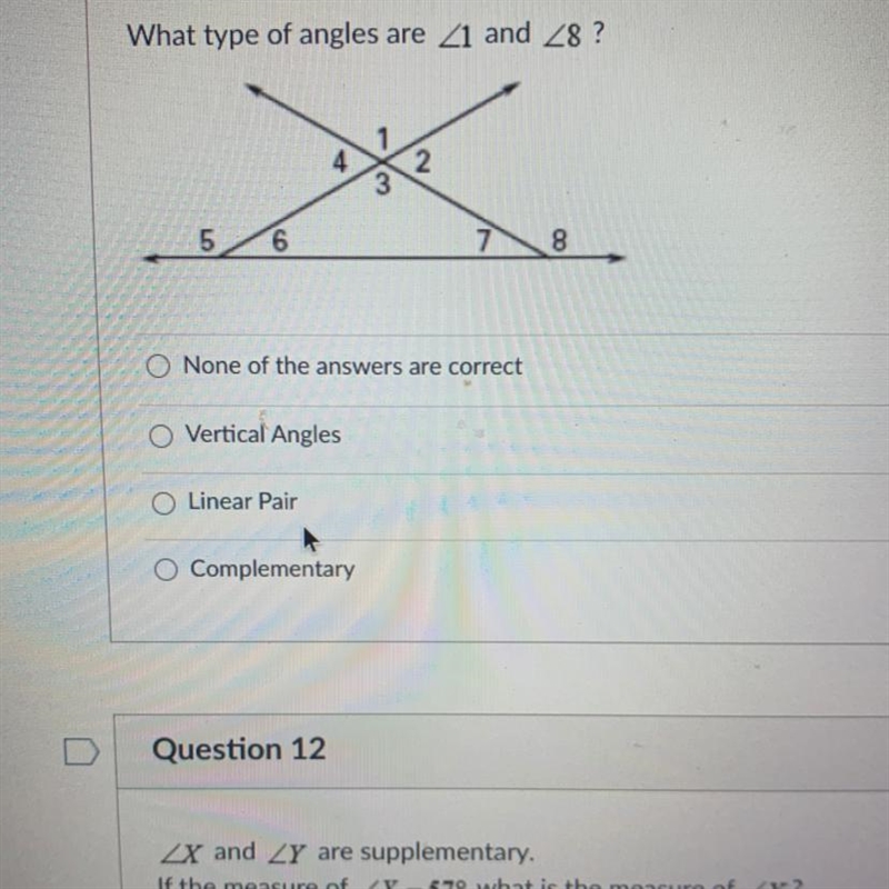 What type of angles are 1 and 8 ?-example-1