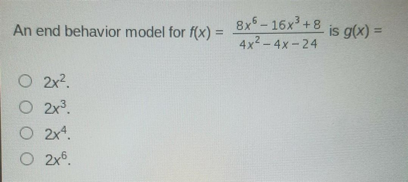 An end behavior model for f(x) =​-example-1