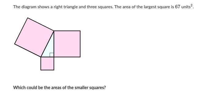 How to use a square to visualize Pythagorean theorem? Possible Answers: 8, 58 7, 60 11, 56-example-1