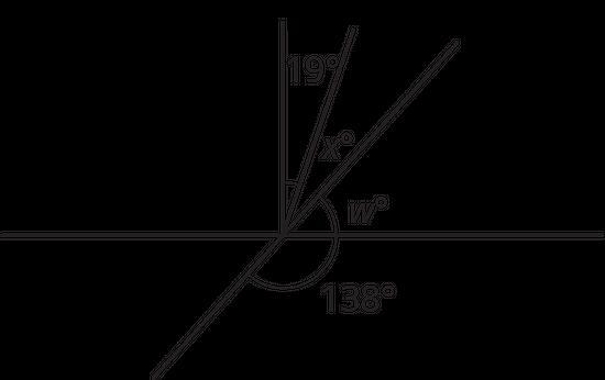 Help me Line ℓ is perpendicular to line m. Find the value of x and w.-example-1