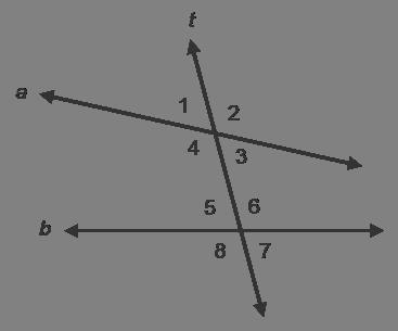 For the diagram shown, which angles are corresponding angles ∠3 and ∠7 ∠8 and ∠6 ∠4 and-example-1