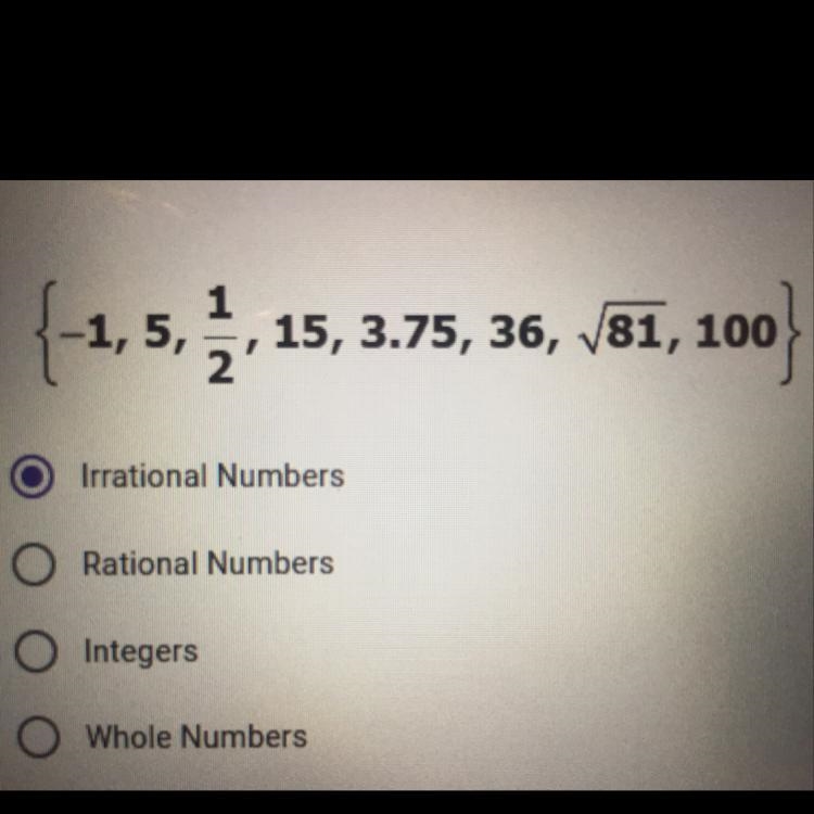 The set below only contains which types of numbers?-example-1