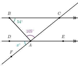 In the following diagram, BC is parrel to DE. What is the measure of-example-1