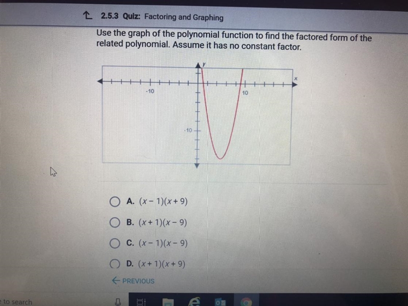 Use the graph of the polynomial function to find the factored form of the related-example-1