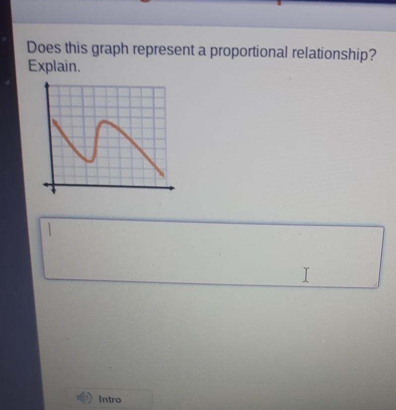 Does this graph represent a proportional relationship? Explain this is a test please-example-1