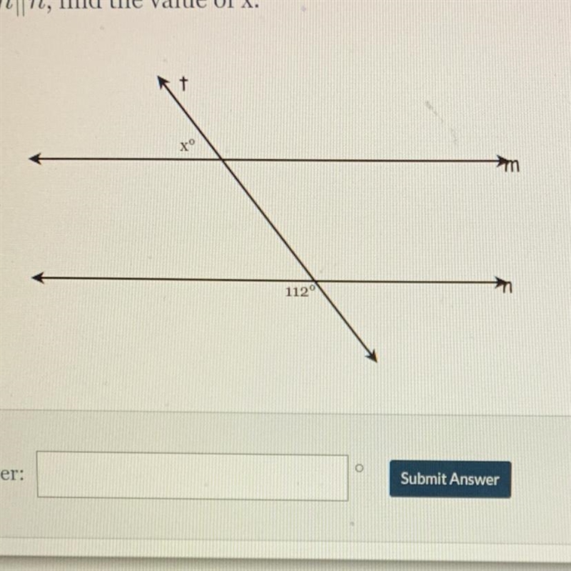 Given m||n, find the value of x.-example-1