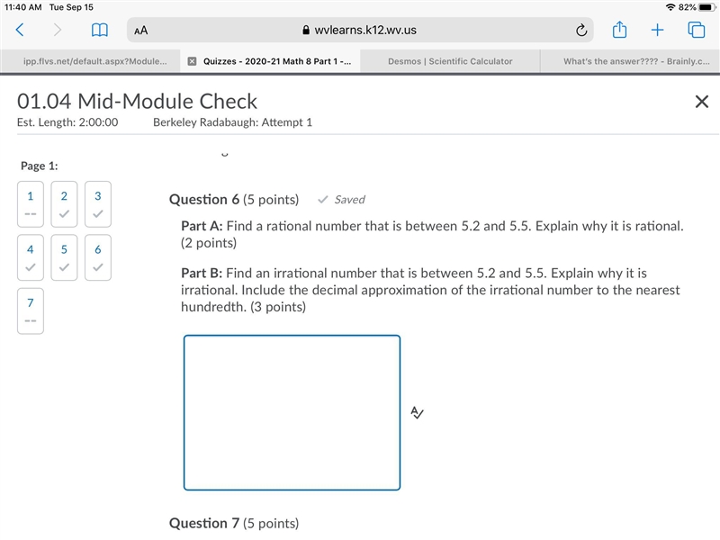 I need help figuring out question 6!!-example-1