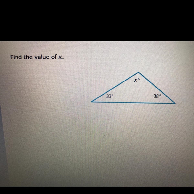 Find the value of x. to 33° 38-example-1