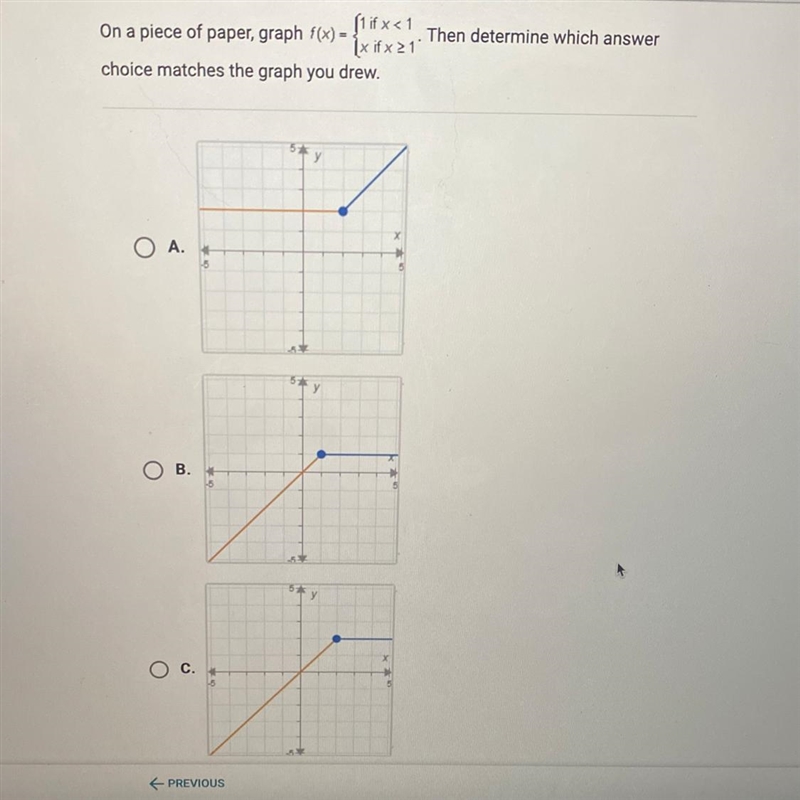 NEED HELP!!! Algebra Parents functions There’s a D graph too if none of these makes-example-1