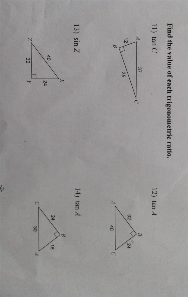 Find the value of each trigonometric ratio. pls help :)​-example-1