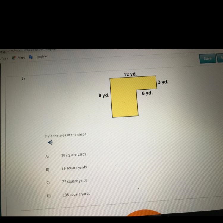 Find the area of the shape-example-1