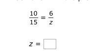 Solve for z in the proportion.-example-1