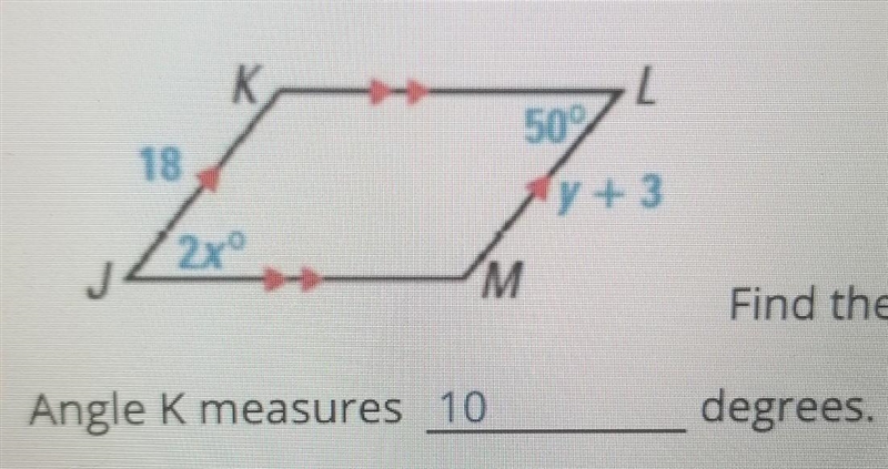 Find the measure of angle k​-example-1