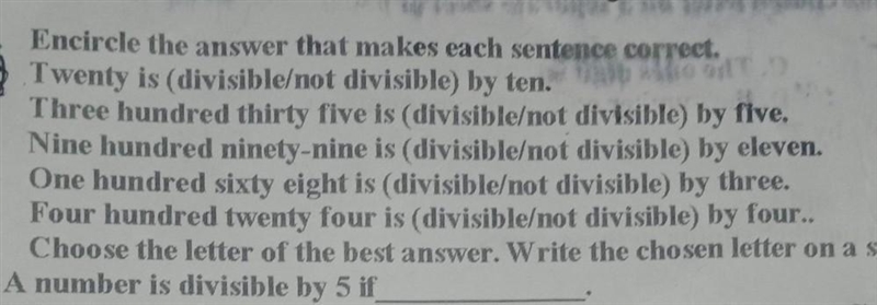 20 pts Divisible or not divisible-example-1