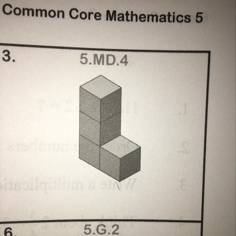 Measure the volume by counting the cubic units.-example-1