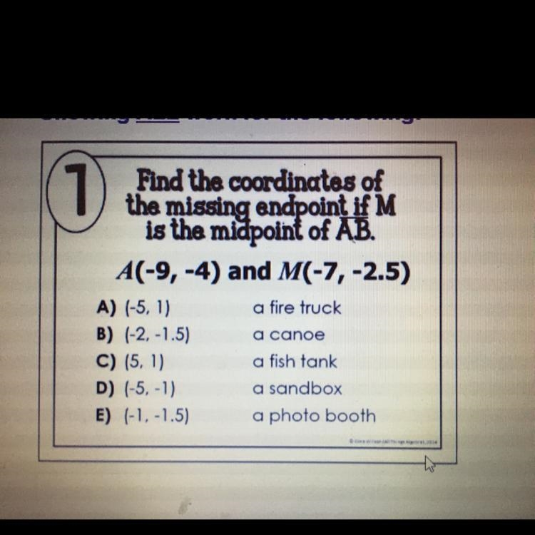 Find the coordinates of the missing endpoint if m is the midpoint of AB. A(-9,-4) and-example-1