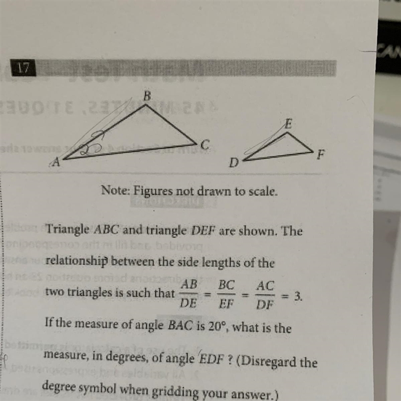 What is the measure in degrees of angle EDF?-example-1