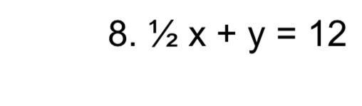 What is the slope-intercept form of 1/2x + y= 12-example-1