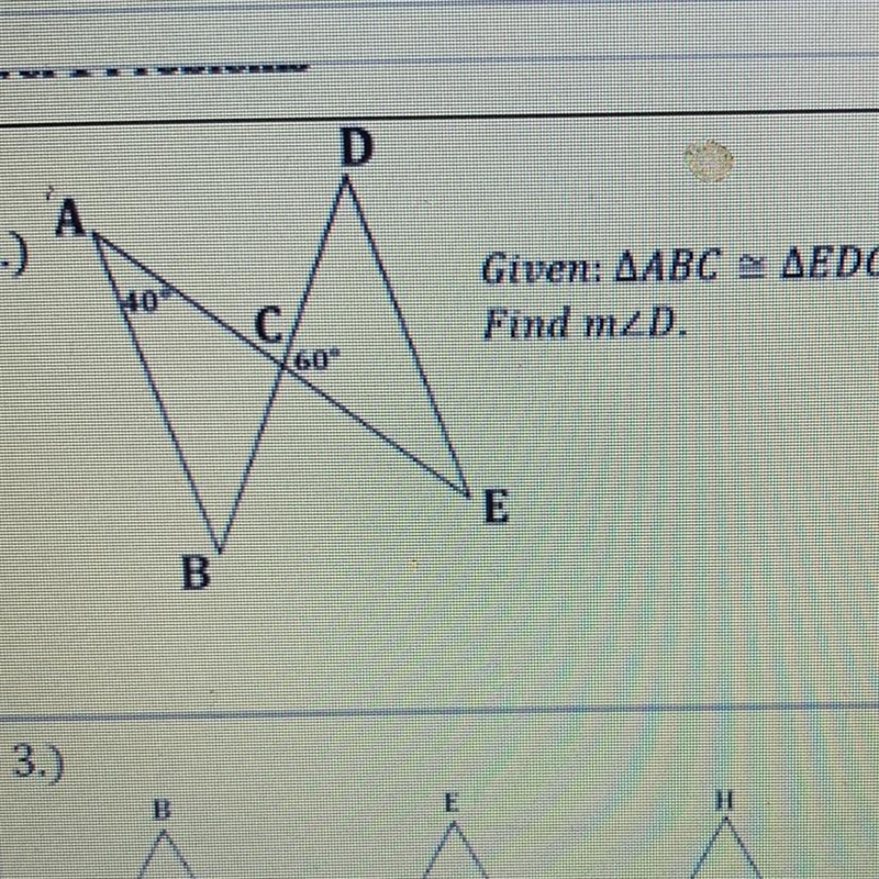 Given ABC = EDC find m-example-1