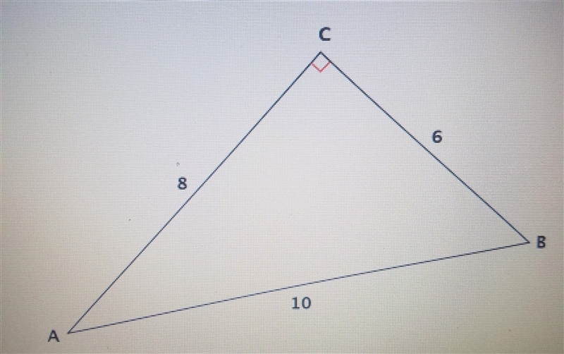 Using the right triangle below, find the cosine of angle A.-example-1