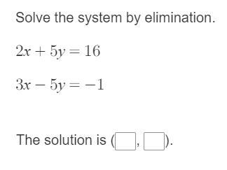 Solve the system using elimination-example-1