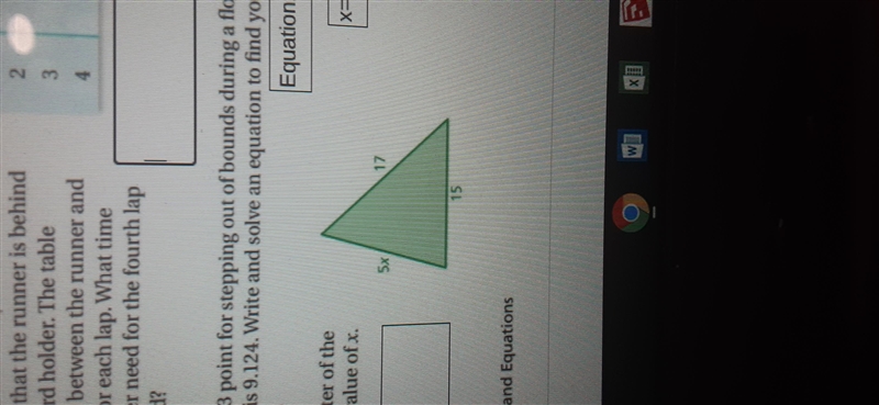 The perimeter of the triangle is 45. Find the value of x.-example-1