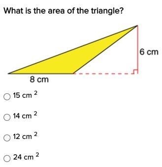 Help!!!! What is the area of the triangle?-example-1