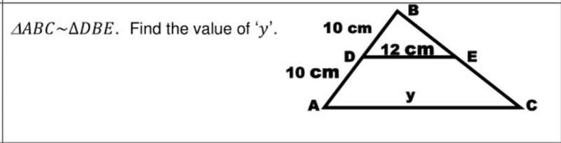 Would the missing value be 12cm?-example-1